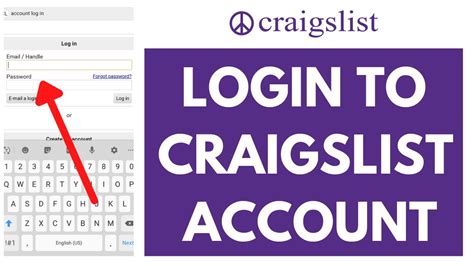 craigslist login.